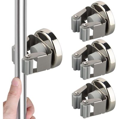 CCYKXA Heavy-duty magnetic hook, door - Strong magnetic broom holder, wall-mounted, no drilling required - Mobile broom holder for storing and CCYKXA Heavy-duty magnetic hook, door - Strong magnetic broom holder, wall-mounted, no drilling required - Mobile broom holder for storing and