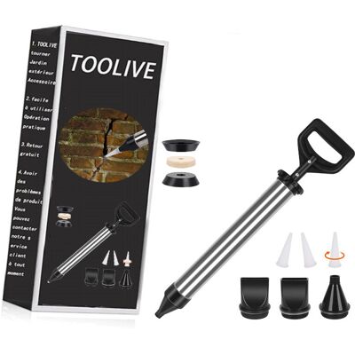 Toolive - Cement Caulking Gun Set,Professional Mortar Grouting Pump with 4 Nozzle,Multifunction Caulking Tool for Cement Lime Toolive - Cement Caulking Gun Set,Professional Mortar Grouting Pump with 4 Nozzle,Multifunction Caulking Tool for Cement Lime