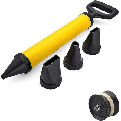 Gotrays - Cement Grout Gun Mortar Joint Gun - Manual Mortar Pump with 4 Nozzles - Mortar Gun with Accessories Gotrays - Cement Grout Gun Mortar Joint Gun - Manual Mortar Pump with 4 Nozzles - Mortar Gun with Accessories