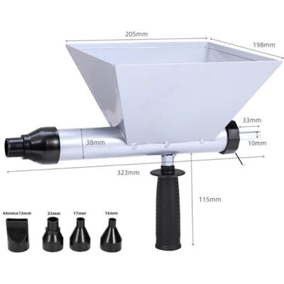 TORMATOR Cement Grout Gun, Mortar Sprayer, Pump-Type Lime Cement Mortar Gun with 4 Nozzles, for Mortar Joints, Stone Walls, Brick Walls, Floors - RW Other TORMATOR Cement Grout Gun, Mortar Sprayer, Pump-Type Lime Cement Mortar Gun with 4 Nozzles, for Mortar Joints, Stone Walls, Brick Walls, Floors - RW Other