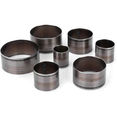 MEMKEY Round Punch Set for Leather Punching, Set of 7 Leather Cutting Tools, Round Hole Punch Made of Steel, 20 mm/25 mm/30 mm/35 mm/40 mm/45 mm/50 mm MEMKEY Round Punch Set for Leather Punching, Set of 7 Leather Cutting Tools, Round Hole Punch Made of Steel, 20 mm/25 mm/30 mm/35 mm/40 mm/45 mm/50 mm