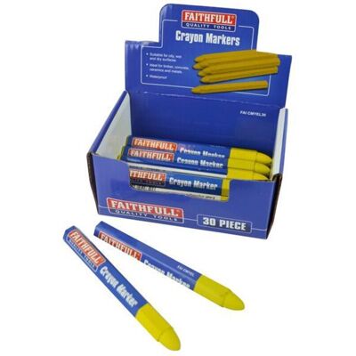 Faithfull - Crayon Marker Yellow (cdu of 30) Faithfull - Crayon Marker Yellow (cdu of 30)