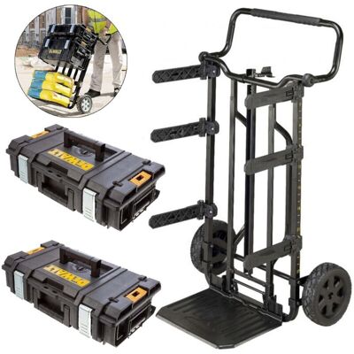 Dewalt 1-70-324 3 in 1 Toughsystem 2.0 Stackable Tool Box Trolley +2x DS150 Case Dewalt 1-70-324 3 in 1 Toughsystem 2.0 Stackable Tool Box Trolley +2x DS150 Case