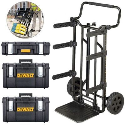 Dewalt 1-70-324 4 in 1 Toughsystem 2.0 Stackable Tool Box Trolley 2x DS300 DS150 Dewalt 1-70-324 4 in 1 Toughsystem 2.0 Stackable Tool Box Trolley 2x DS300 DS150