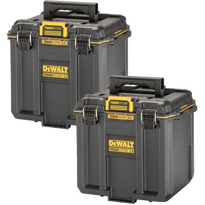 Dewalt Toughsystem 2.0 DWST08034-1 Half Width Deep Tool Box + Tough Case X 2 Dewalt Toughsystem 2.0 DWST08034-1 Half Width Deep Tool Box + Tough Case X 2