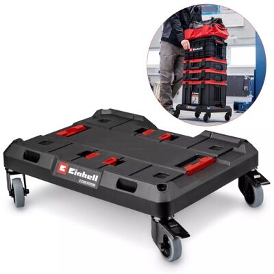Einhell E-CASE Rolling Cart Mobile Tool Dolly Roller Board Storage Trolley 120kg Einhell E-CASE Rolling Cart Mobile Tool Dolly Roller Board Storage Trolley 120kg