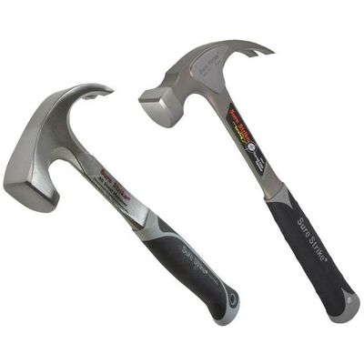 Estwing - EMR16C Surestrike All Steel Curved Claw 450g + EMR20C 560g Hammers Estwing - EMR16C Surestrike All Steel Curved Claw 450g + EMR20C 560g Hammers