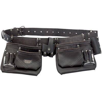 Draper 03138 Expert Oil-Tanned Double Leather Tool Pouch Draper 03138 Expert Oil-Tanned Double Leather Tool Pouch