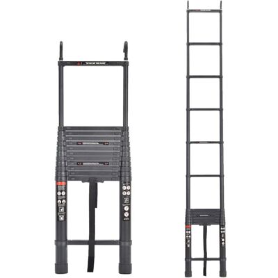 BRIEFNESS Extension Aluminum Telescopic Ladder 5M Multi Purpose Stepladder with Detachable Hook EN131 Approved Anti Slip Safety Heavy Duty BRIEFNESS Extension Aluminum Telescopic Ladder 5M Multi Purpose Stepladder with Detachable Hook EN131 Approved Anti Slip Safety Heavy Duty