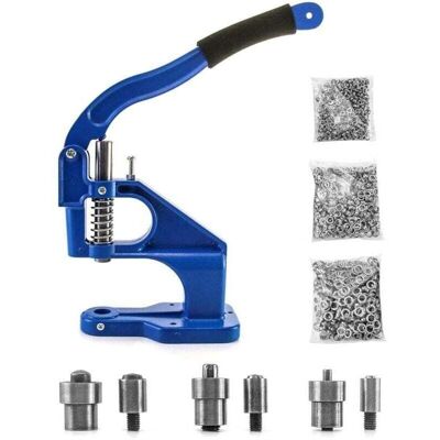 Ikodm - Eyelet Press, Eyelet Punch, Eyelet Press with 3 Dies and 1500 Eyelets for Leather and Fabric Ikodm - Eyelet Press, Eyelet Punch, Eyelet Press with 3 Dies and 1500 Eyelets for Leather and Fabric