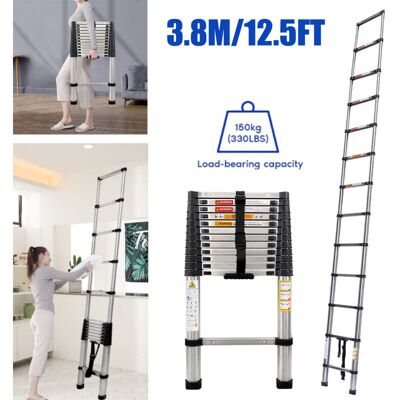 DAYPLUS Folding Telescoping Ladder Telescopic Extension Tall Multi Purpose 3.8M Ladders DAYPLUS Folding Telescoping Ladder Telescopic Extension Tall Multi Purpose 3.8M Ladders