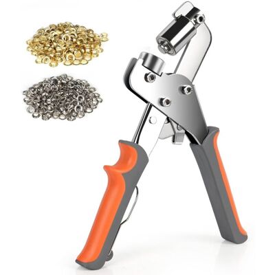 Ikodm - Grommet Tool Kit, 10mm, Metal Eyelet Pliers, Hole Punch Tool, pvc, with 300 Aluminum Eyelets Ikodm - Grommet Tool Kit, 10mm, Metal Eyelet Pliers, Hole Punch Tool, pvc, with 300 Aluminum Eyelets