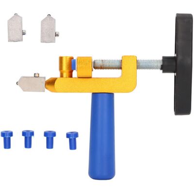 TEHTUY Hand Tool Kit Glass Tile Cutter Manual Tile Opener Glass Breaker Pliers Ceramic Cutting Kit with Alloy Blades, Utility Knife/Cutter TEHTUY Hand Tool Kit Glass Tile Cutter Manual Tile Opener Glass Breaker Pliers Ceramic Cutting Kit with Alloy Blades, Utility Knife/Cutter