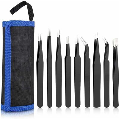 Ikodm - Hardened and highly elastic tweezers 1.5 mm trimmed set of 9 pieces Ikodm - Hardened and highly elastic tweezers 1.5 mm trimmed set of 9 pieces