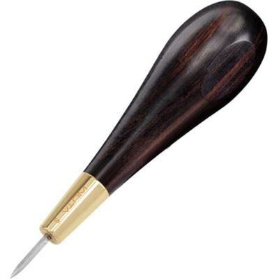 ODIPIE Leather awl set with storage box, brass sewing awl with hardwood handle, hole punch tool for DIY leatherwork, woodworking, tailoring (S) ODIPIE Leather awl set with storage box, brass sewing awl with hardwood handle, hole punch tool for DIY leatherwork, woodworking, tailoring (S)