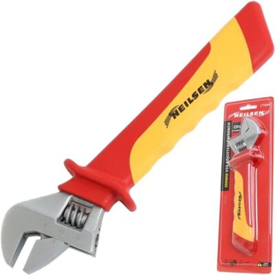 Neilsen 200mm Adjustable Spanner Wrench VDE Insulated Soft Grip Handle 8" Neilsen 200mm Adjustable Spanner Wrench VDE Insulated Soft Grip Handle 8"
