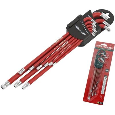 Neilsen 9pc Extra Short & Long Arm Ball Point Torx Allen Key Set T10 - T50 Neilsen 9pc Extra Short & Long Arm Ball Point Torx Allen Key Set T10 - T50