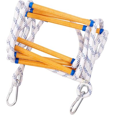STOEX 10m Rope Ladders, Fire Escape Rope Ladder, Safety Emergency Ladder With 2 Safety Buckles STOEX 10m Rope Ladders, Fire Escape Rope Ladder, Safety Emergency Ladder With 2 Safety Buckles