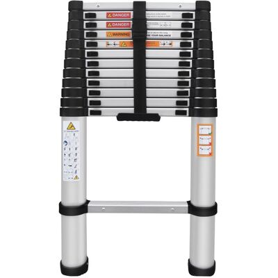 DAYPLUS Straight Aluminum Ladder 5m, 12 Steps, Load Capacity 150kg, Silver Color, Net Weight 12kg. DAYPLUS Straight Aluminum Ladder 5m, 12 Steps, Load Capacity 150kg, Silver Color, Net Weight 12kg.