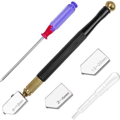 OEM Professional Diamond Glass Cutter, Metal Alloy, Manual Pencil-shaped Cutter For Thick Glass, Window Cutting Tool, Cutting Set, Tool Set For Tiles And Mirrors OEM Professional Diamond Glass Cutter, Metal Alloy, Manual Pencil-shaped Cutter For Thick Glass, Window Cutting Tool, Cutting Set, Tool Set For Tiles And Mirrors