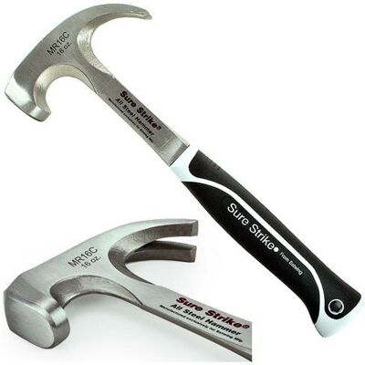 Estwing - Surestrike Curve Claw All Steel Hammer 16oz 450g Estemr16c Emr16c Estwing - Surestrike Curve Claw All Steel Hammer 16oz 450g Estemr16c Emr16c