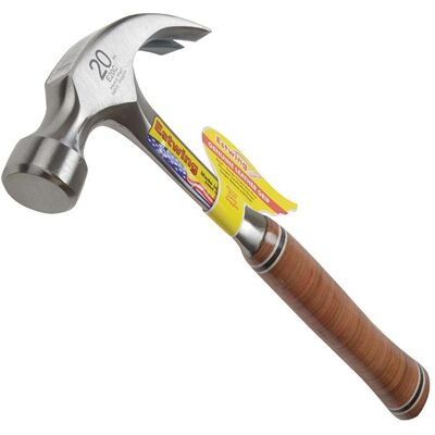 Estwing E20C Curved Claw Hammer - Leather Grip 20oz Estwing E20C Curved Claw Hammer - Leather Grip 20oz