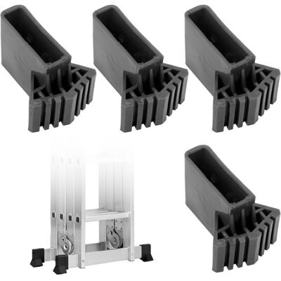 ODIPIE Ladder Feet: Set Of 4 Replacement Ladder Caps For Telescopic Ladders, Technical Ladders, Rafter Ladders, Etc. ODIPIE Ladder Feet: Set Of 4 Replacement Ladder Caps For Telescopic Ladders, Technical Ladders, Rafter Ladders, Etc.