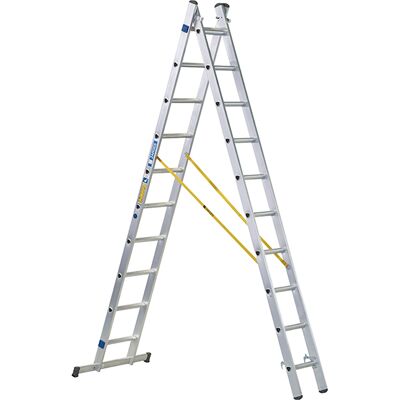 Zarges Multi-purpose Ladder - 2x8 Rungs, 3820mm L, 4900mm H Zarges Multi-purpose Ladder - 2x8 Rungs, 3820mm L, 4900mm H
