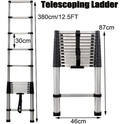 DAYPLUS Portable Telescopic Extension Ladder Folding Step Multi-Use Non-Slip Ladder Tool DAYPLUS Portable Telescopic Extension Ladder Folding Step Multi-Use Non-Slip Ladder Tool