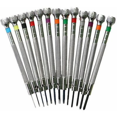 Linghhang - 13pcs Precision Screwdriver, Different Sizes Watch Tool for Watchmakers, Watch Repair Slotted Driver Screwdriver Watchmaker Repair Tools Linghhang - 13pcs Precision Screwdriver, Different Sizes Watch Tool for Watchmakers, Watch Repair Slotted Driver Screwdriver Watchmaker Repair Tools
