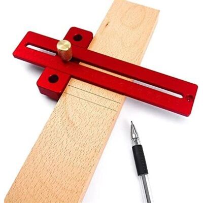 TORMATOR Precision Woodworking Tools 170/270/370 mm Alloy Ruler Scale Measuring Marking Ruler Woodworking T Type Hole Ruler Marking Tool - 170 mm Ruler TORMATOR Precision Woodworking Tools 170/270/370 mm Alloy Ruler Scale Measuring Marking Ruler Woodworking T Type Hole Ruler Marking Tool - 170 mm Ruler