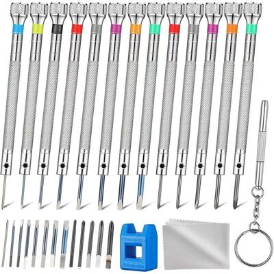 TORMATOR Professional 13-piece watch screwdriver set for eyeglasses, sunglasses, watchmakers, jewelers, computers, mobile phones. TORMATOR Professional 13-piece watch screwdriver set for eyeglasses, sunglasses, watchmakers, jewelers, computers, mobile phones.