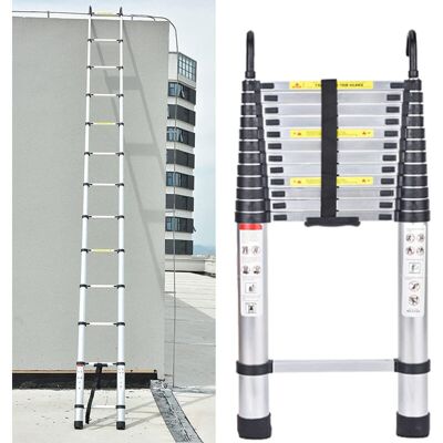 BRIEFNESS 5M/16.5FT Telescopic Extension Alloy Step Ladder Folding Extension Extend Steps Multi Purpose Loft BRIEFNESS 5M/16.5FT Telescopic Extension Alloy Step Ladder Folding Extension Extend Steps Multi Purpose Loft