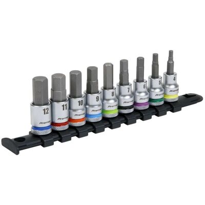 Sealey 9pc Hex Socket Bit Set - Platinum - Socket Set Sealey 9pc Hex Socket Bit Set - Platinum - Socket Set