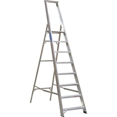 Sealey - AXL8 Industrial Step Ladder 8-Tread Aluminium - bs en 131 Sealey - AXL8 Industrial Step Ladder 8-Tread Aluminium - bs en 131