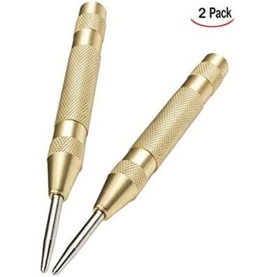 WOIYIC Set of 2 Automatic Center Punches for Metal or Wood (Gold) WOIYIC Set of 2 Automatic Center Punches for Metal or Wood (Gold)