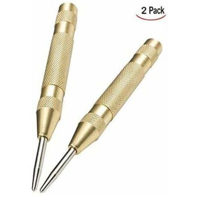 SNQ Set of 2 Automatic Center Punches for Metal or Wood (Gold) SNQ Set of 2 Automatic Center Punches for Metal or Wood (Gold)
