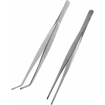 Gotrays - Set of 2 professional, multi-purpose and multi-functional kitchen tongs with curved and straight tips Gotrays - Set of 2 professional, multi-purpose and multi-functional kitchen tongs with curved and straight tips
