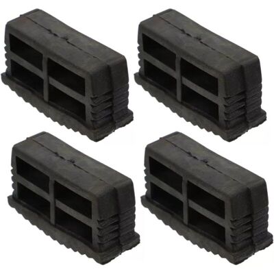 TEHTUY Set of 4 ladder stabilizing pads, 60 x 22 mm, made of non-slip rubber, for folding ladder feet TEHTUY Set of 4 ladder stabilizing pads, 60 x 22 mm, made of non-slip rubber, for folding ladder feet