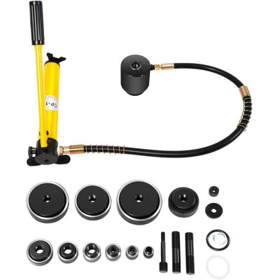 CNCEST Sheet Metal Hole Punch Cylinder Hydraulic Pump Set in Case 15t Hydraulic Cutting Die 16 mm - 101 mm CNCEST Sheet Metal Hole Punch Cylinder Hydraulic Pump Set in Case 15t Hydraulic Cutting Die 16 mm - 101 mm