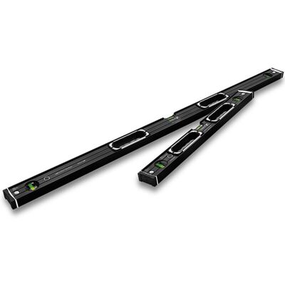 STABILA MESSGERÄTE Stabila Dark Shadow 2 Piece Type 196-2 Spirit Level Set 610mm & 1220mm STABILA MESSGERÄTE Stabila Dark Shadow 2 Piece Type 196-2 Spirit Level Set 610mm & 1220mm