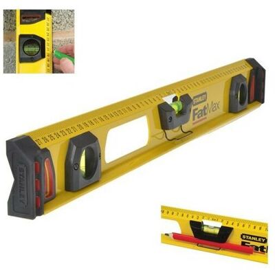 Stanley STA143553 1-43-553 FatMax I Beam Level 3 Vial 60cm Spirit Level Stanley STA143553 1-43-553 FatMax I Beam Level 3 Vial 60cm Spirit Level