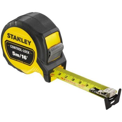 Stanley - control-lock Pocket Tape 5m/16ft (Width 25mm) STA537235 Stanley - control-lock Pocket Tape 5m/16ft (Width 25mm) STA537235