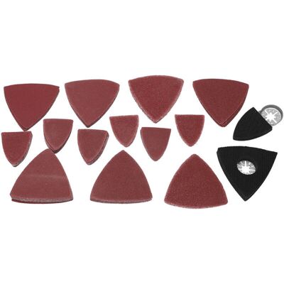 TEHTUY Triangular 80x80mm 85x35mm Oscillating Tool Pond Kit with 60 80 120 180 240 Grit Compatible TEHTUY Triangular 80x80mm 85x35mm Oscillating Tool Pond Kit with 60 80 120 180 240 Grit Compatible