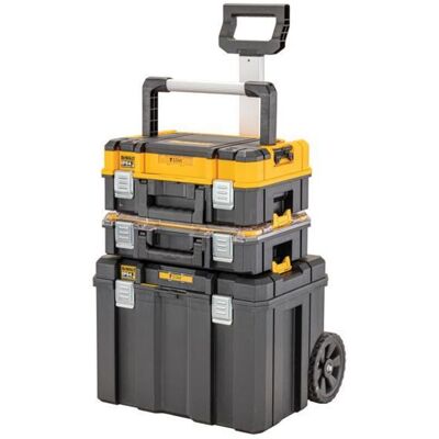 Severin Dewalt - DWST83411-1 TStak 2.0 Tower Rolling Mobile Tool Storage Boxes + Tote Tray Severin Dewalt - DWST83411-1 TStak 2.0 Tower Rolling Mobile Tool Storage Boxes + Tote Tray