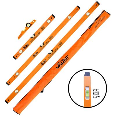 Vaunt - 4 Piece Multi-View Box Beam Spirit Level Set with Carry Case V1424021 Vaunt - 4 Piece Multi-View Box Beam Spirit Level Set with Carry Case V1424021