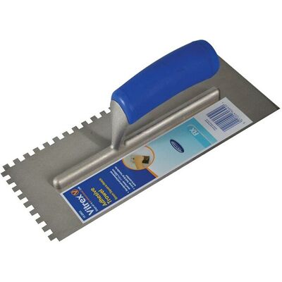 Vitrex - Notched Adhesive Trowel Square 6mm Soft Grip Handle 11 x 4.1/2in VIT102953T Vitrex - Notched Adhesive Trowel Square 6mm Soft Grip Handle 11 x 4.1/2in VIT102953T