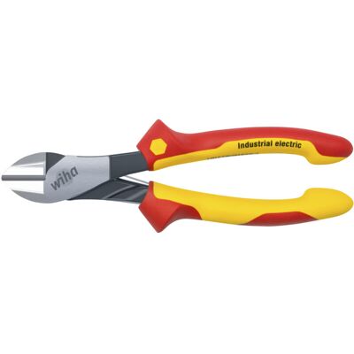 Industrial electric heavy-duty diagonal cutters with DynamicJoint® with switchable opening spring 160 mm, 6 1/2' (41310) - Wiha Industrial electric heavy-duty diagonal cutters with DynamicJoint® with switchable opening spring 160 mm, 6 1/2' (41310) - Wiha