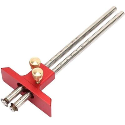 TORMATOR Wooden marking gauge, double stainless steel head, scriber, marking ruler, wood caliper, scriber tool, woodworking TORMATOR Wooden marking gauge, double stainless steel head, scriber, marking ruler, wood caliper, scriber tool, woodworking