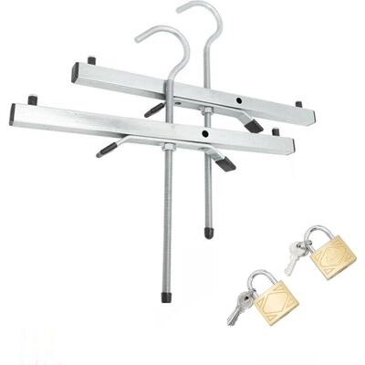 Youyijia 2pcs Roof Rack Clamp Lock 45x40x20cm Universal Ladder Lock Heavy Duty Safe Ladders Silver Youyijia 2pcs Roof Rack Clamp Lock 45x40x20cm Universal Ladder Lock Heavy Duty Safe Ladders Silver